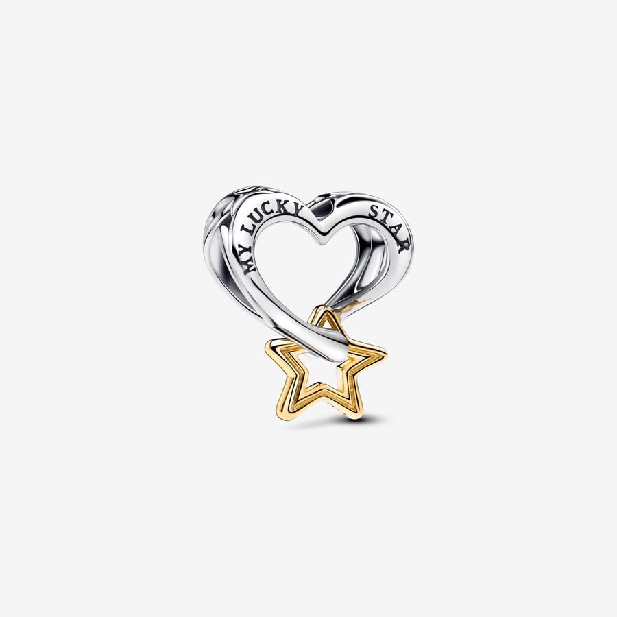 Charm Openwork Cuore e Stella "My Lucky Star" - 763513C00