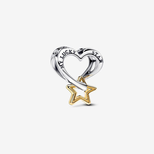 Charm Openwork Cuore e Stella "My Lucky Star" - 763513C00