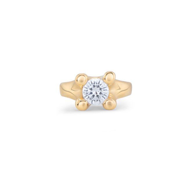 Anello da donna Uno de 50 placcato oro 18k con zirconia bianca - ANI0805 - Simmi Gioiellerie -Anelli