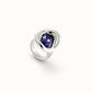 Anello placcato argento sterling con cristallo viola - ANI0826AZOMTL - Simmi Gioiellerie - Anelli