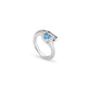 Anello placcato argento Sterling con zirconia blu - ani0826azumtl - Simmi Gioiellerie - Anelli