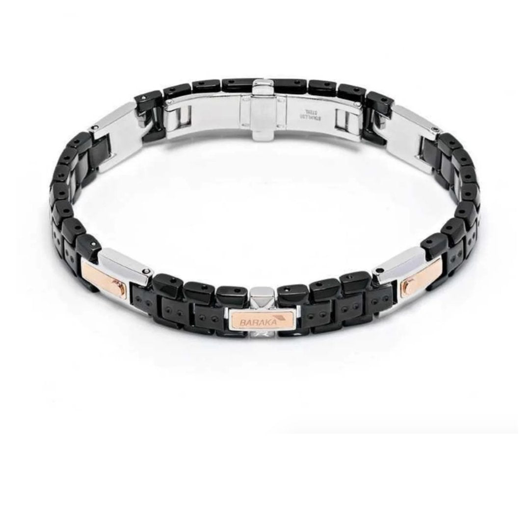 BARAKÀ - BRACCIALE IN ORO, ACCIAIO E PVD NERO - Simmi Gioiellerie - Bracciali