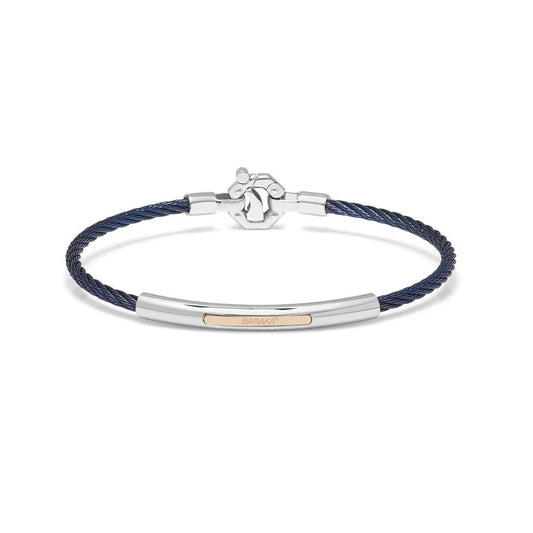 BARAKÀ - BRACCIALE IN ORO ROSA, ACCIAIO E PVD BLU. CON DIAMANTE. - Simmi Gioiellerie - Bracciali