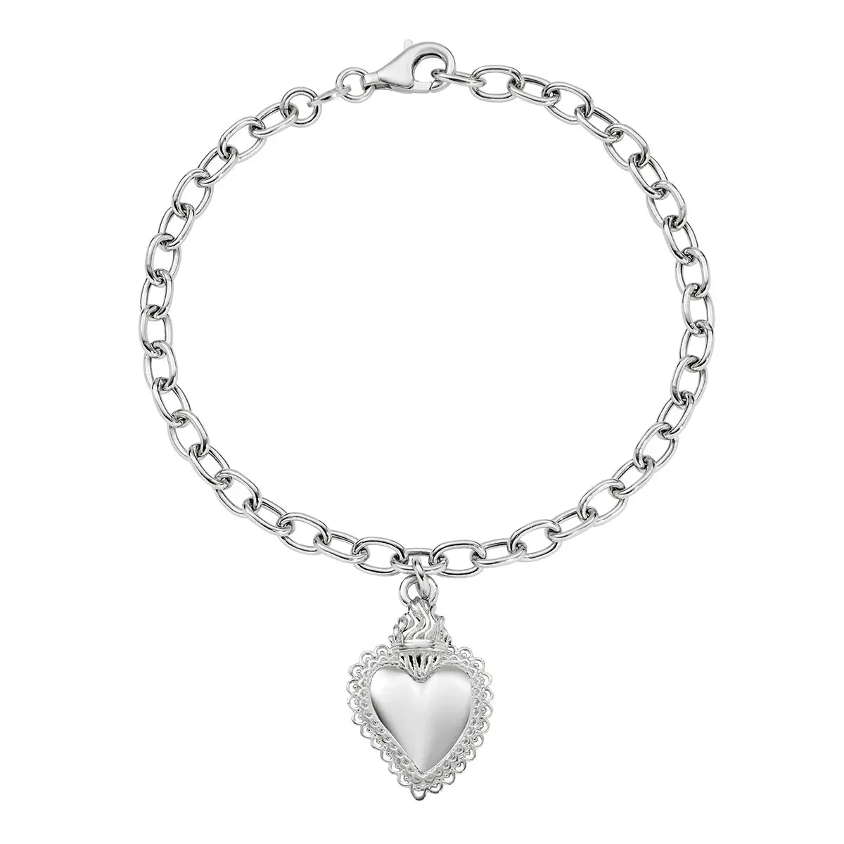 Bracciale da donna Amen - Charm con Sacro Cuore - BRSCB3 - Simmi Gioiellerie - Bracciali