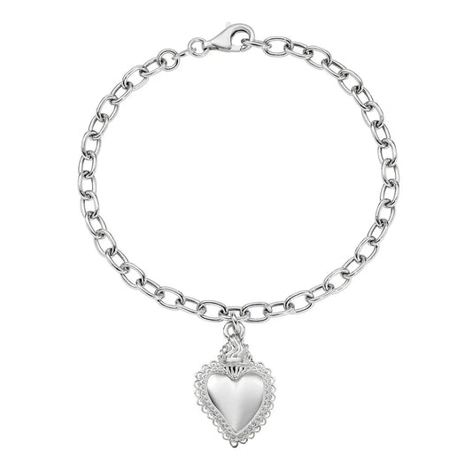 Bracciale da donna Amen - Charm con Sacro Cuore - BRSCB3 - Simmi Gioiellerie - Bracciali