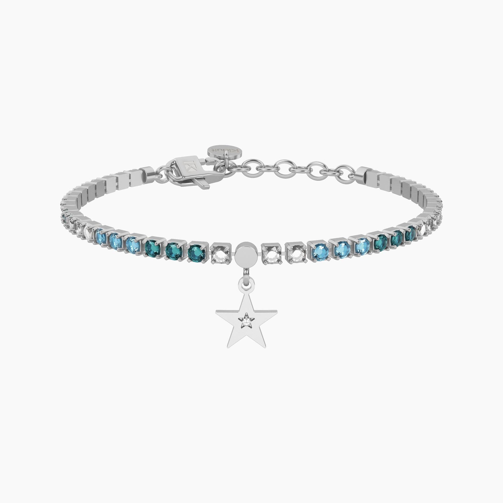 Bracciale tennis azzurro con stella Stella | desideri - 732323 - Simmi Gioiellerie - Bracciali