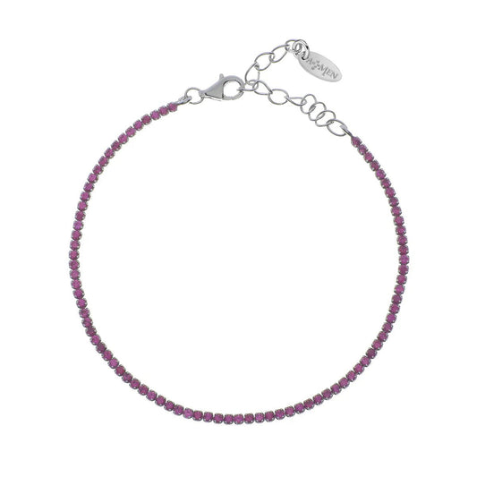 Bracciale Tennis Mania con Zirconi Fucsia - BT1BR17 - Simmi Gioiellerie -Bracciali