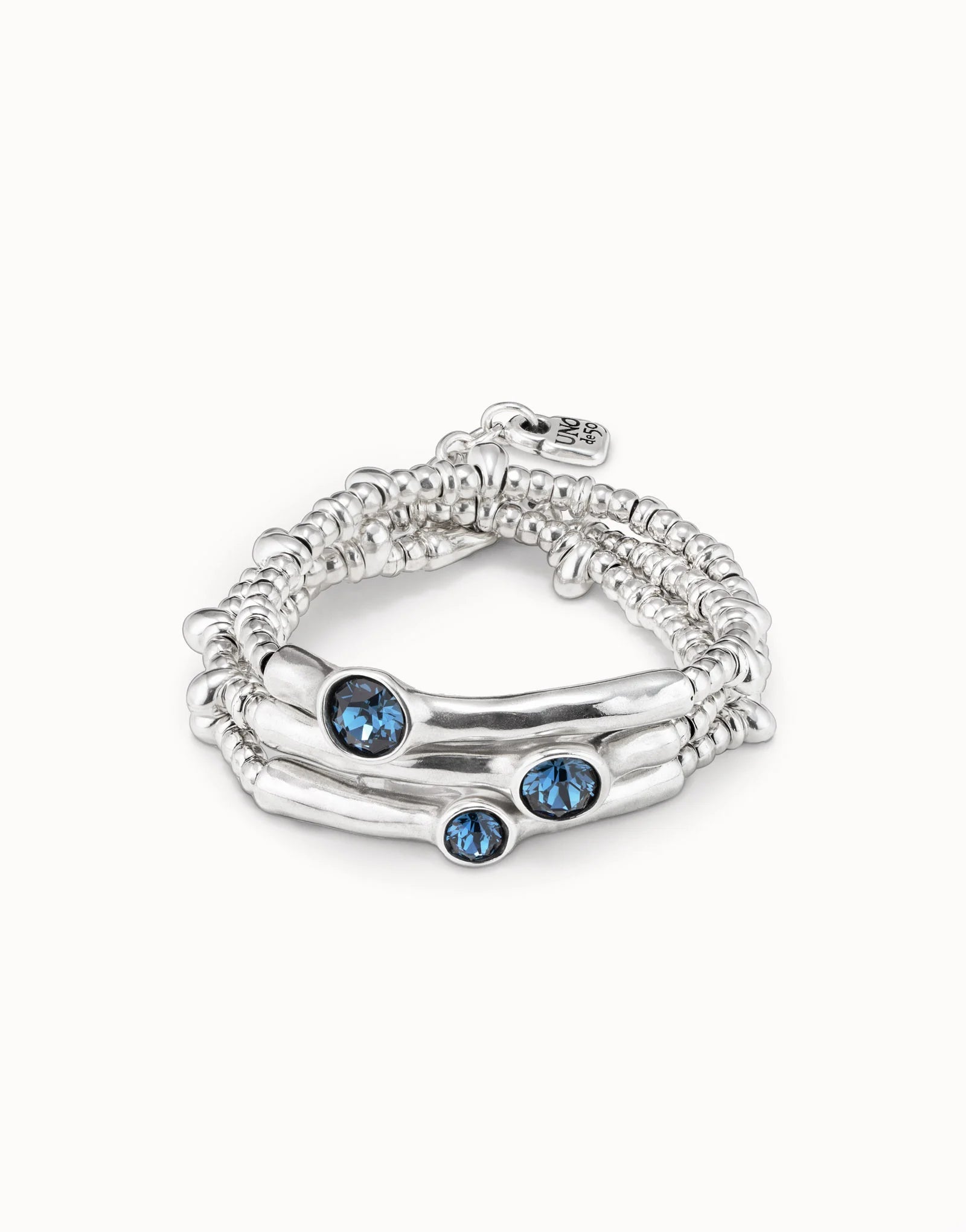 Bracciale triplo placcato argento Sterling e cristallo - PUL2226AZUMTL0M - Simmi Gioiellerie - Bracciali