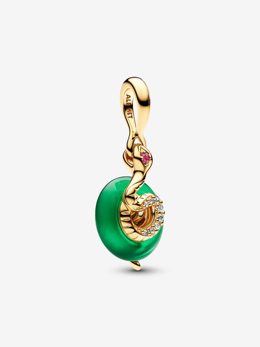 Charm Pendente Serpente Vetro di Murano verde - 763617C01 - Simmi Gioiellerie - Charm