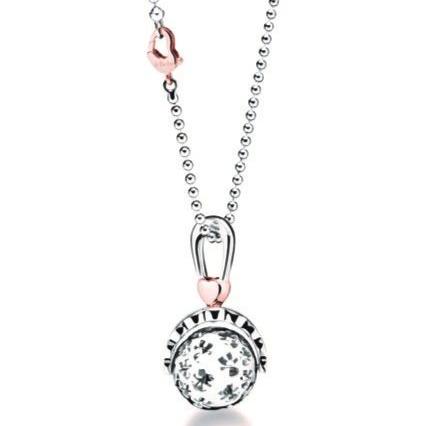 COLLANA SUONAMORE IN ARGENTO PLACCATO ORO ROSA CON DIAMANTE - SNM006 - RS - Simmi Gioiellerie - Collane