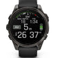 fēnix® 8 - 47 mm, AMOLED Sapphire, Titanio, Carbon Gray DLC con cinturino in silicone Black/pebble grey - 010 - 02904 - 21 - Simmi Gioiellerie - Orologi