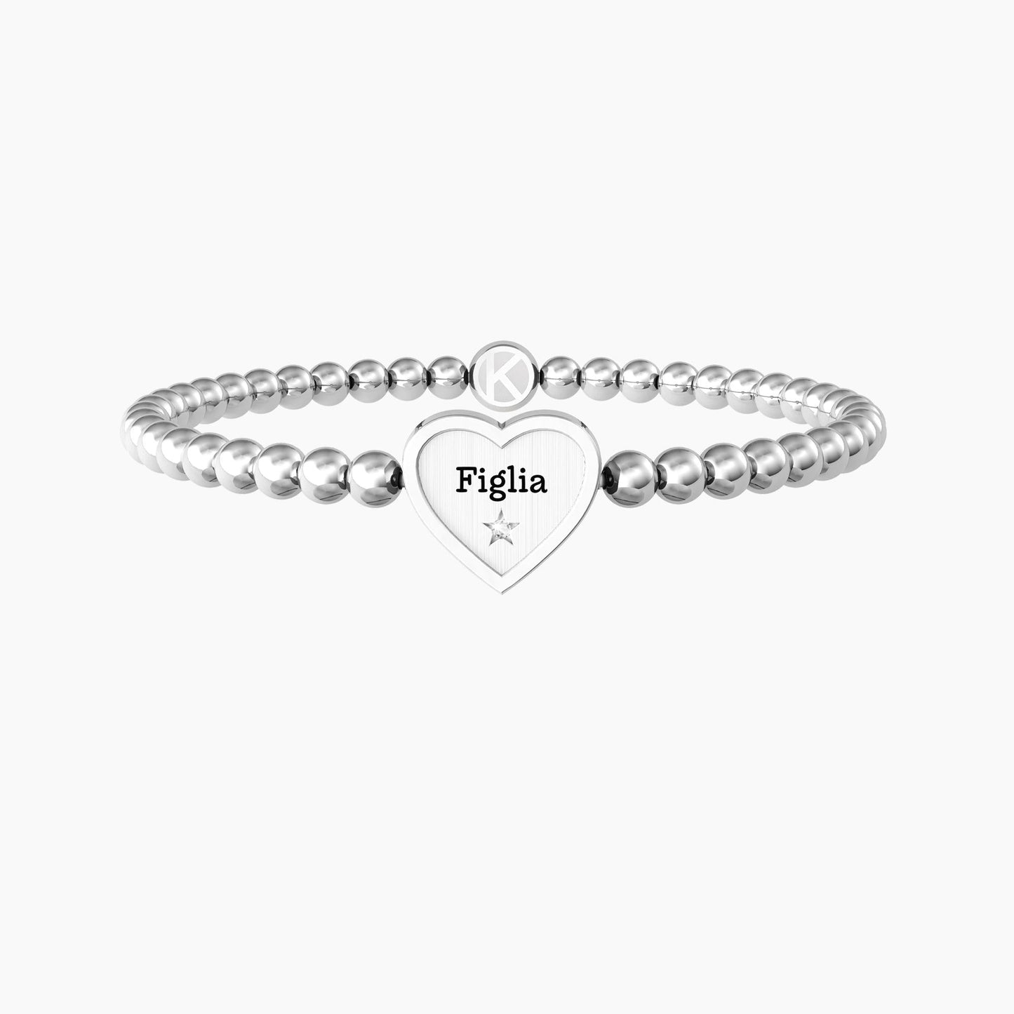 Bracciale elastico figlia con ciondolo cuore - 732212 - Simmi Gioiellerie -Bracciali