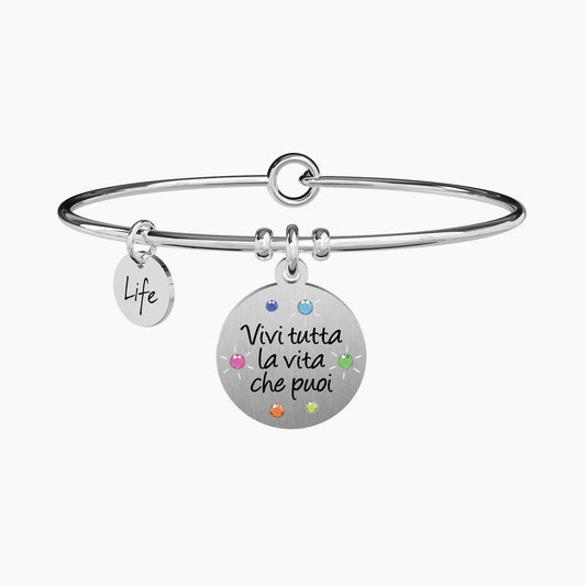 Bracciale Kidult - VIVI TUTTA LA VITA CHE PUOI - H. JAMES - 731877 - Simmi Gioiellerie -Bracciali