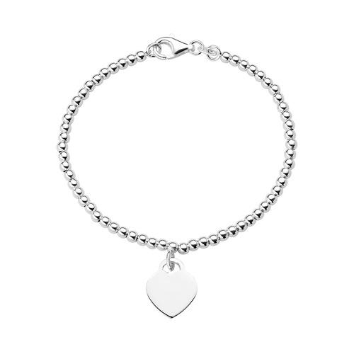 Bracciale Medaglia Cuore Rodio - BRTIPAB3 - Simmi Gioiellerie -Bracciali