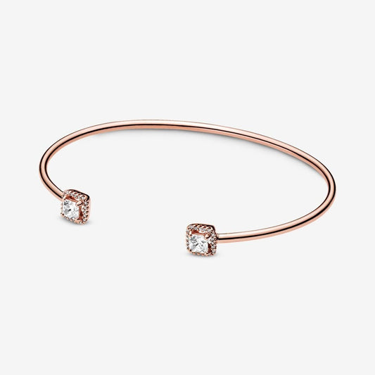 Bracciale Rigido Aperto Pandora Eleganza Scintillante Rose - 588508C01-1 - Simmi Gioiellerie -Bracciali