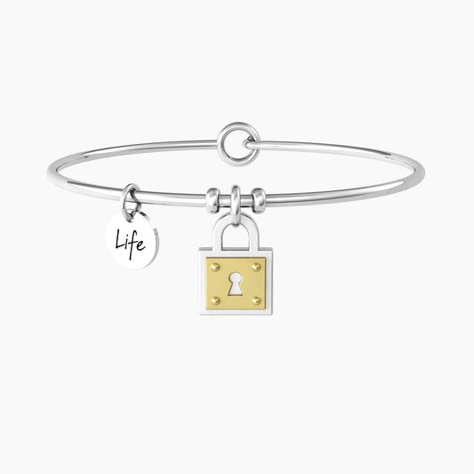 Bracciale rigido con ciondolo lucchetto LUCCHETTO | BEST FRIENDS - 732084 - Simmi Gioiellerie -Bracciali