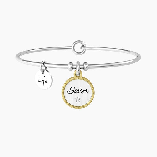 Bracciale rigido per sorella con frase SISTER - 732087 - Simmi Gioiellerie -Bracciali