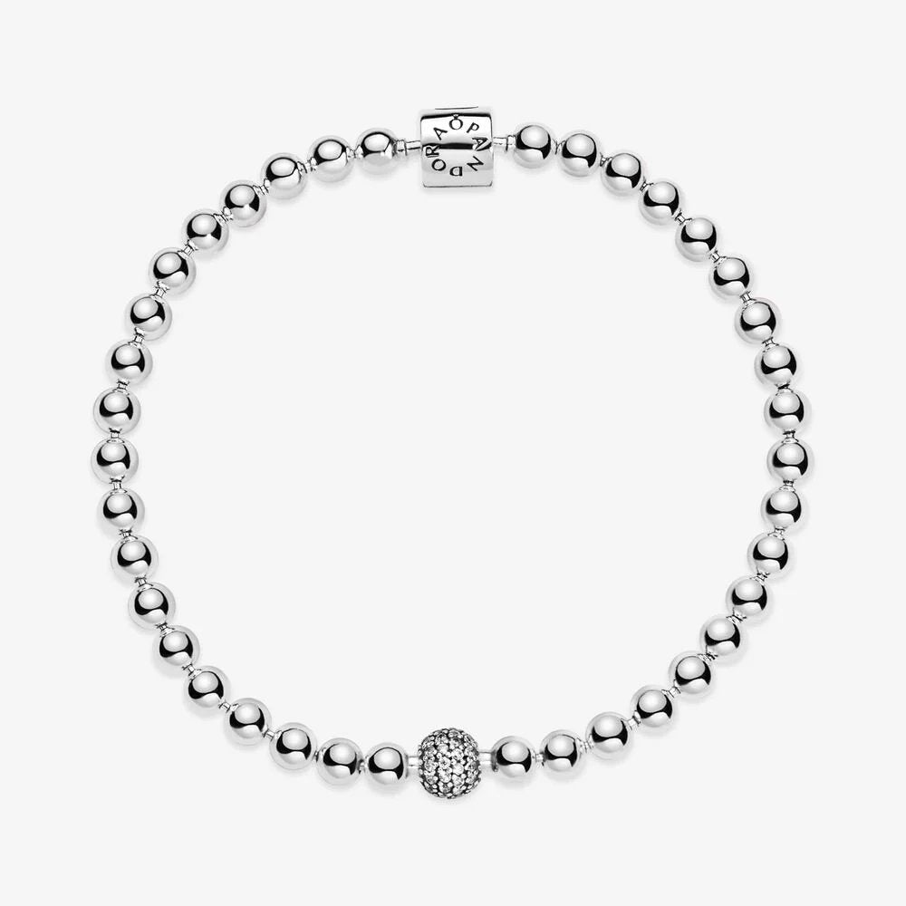 Bracciale Sfere Luminose e Pavè Purely Pandora - 598342CZ - Simmi Gioiellerie -Bracciali