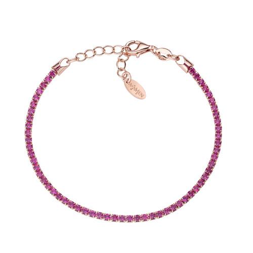 Bracciale Tennis Rosè Zirconi Fucsia - BTRFU16 - Simmi Gioiellerie -Bracciali