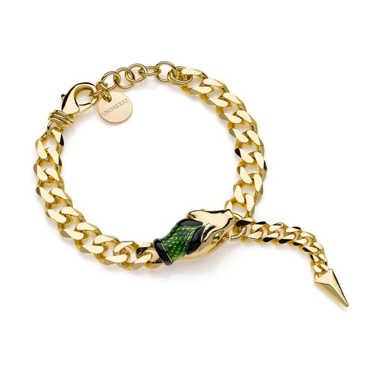 Bracciale Unoaerre catena grumetta con serpente - 2122 - Simmi Gioiellerie -Bracciali