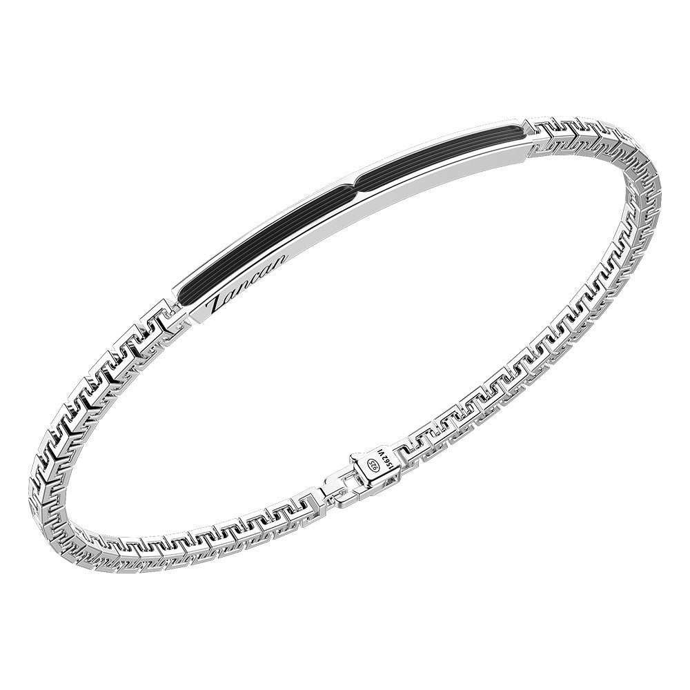 Bracciale Zancan in argento con targa ZANCAN - EXB727 - Simmi Gioiellerie -Bracciali