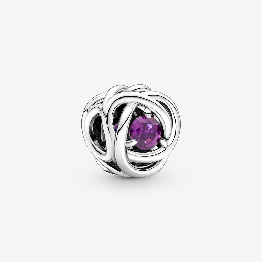 Charm Cerchio Eterno Viola Febbraio - 790065C02 - Simmi Gioiellerie -Charm