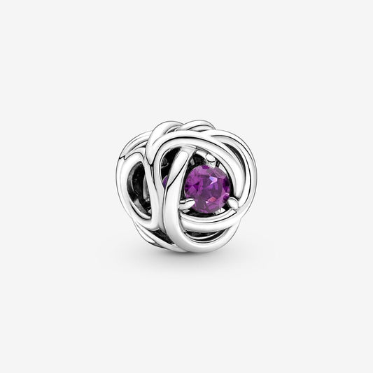 Charm Cerchio Eterno Viola Febbraio - 790065C02 - Simmi Gioiellerie -Charm