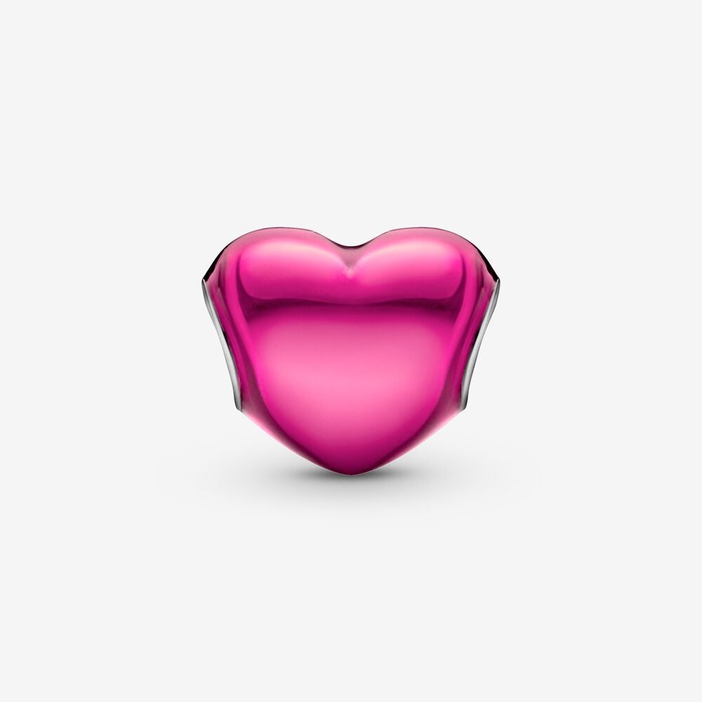 Charm Cuore Metallico Rosa - 799291C03 - Simmi Gioiellerie -Charm