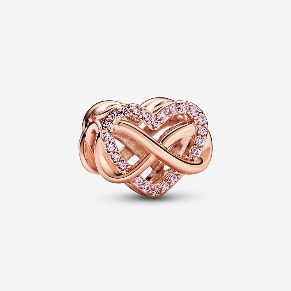 Charm Cuore Rosa e Infinito - 782246C01 - Simmi Gioiellerie -Charm