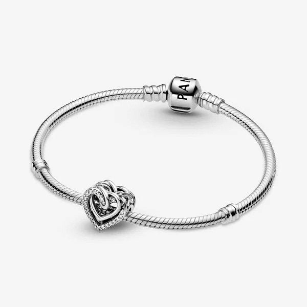 Charm Pandora Cuori intrecciati scintillante - 799270C01 - Simmi gioiellerie -Charm