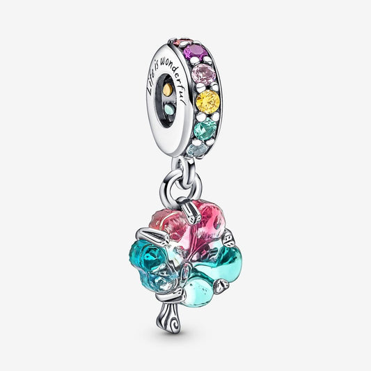 Charm Pendente Albero Arcobaleno Vetro di Murano - 790768C01 - Simmi Gioiellerie -Charm