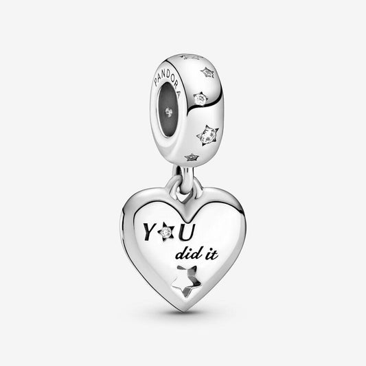 Charm pendente Congratulazioni, cuore e stelle - 799323C01 - Simmi Gioiellerie -Charm