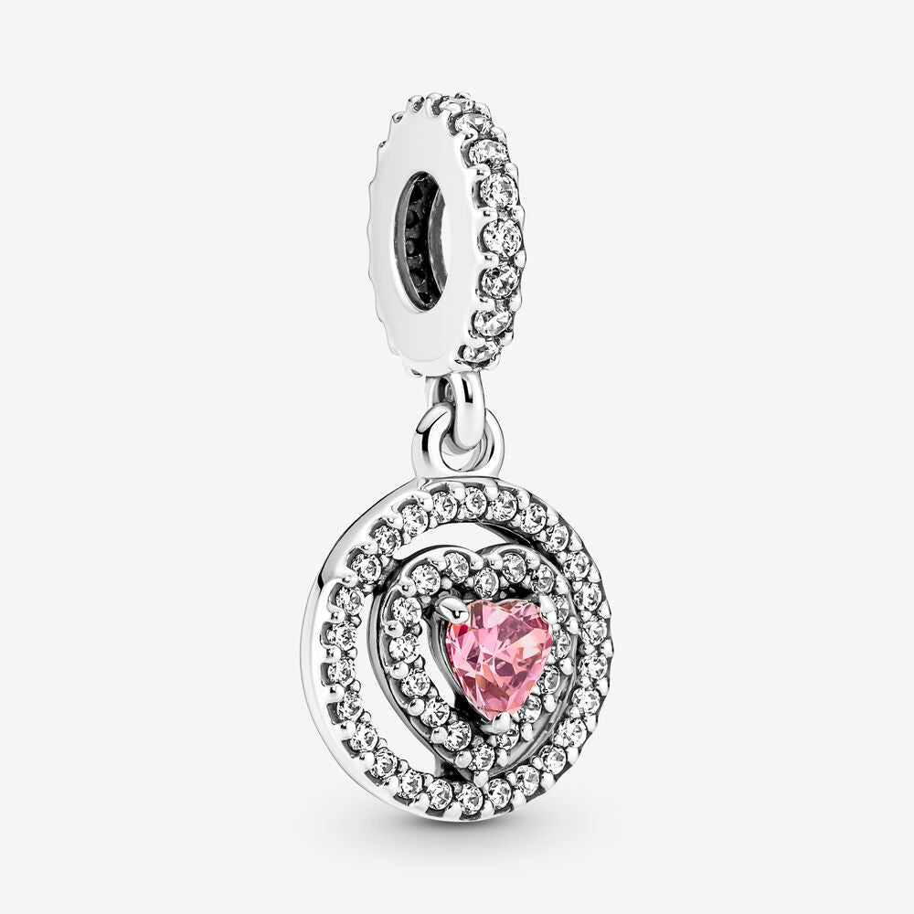 Charm Pendente Cuore Rosa - 791476C01 - Simmi Gioiellerie -Charm