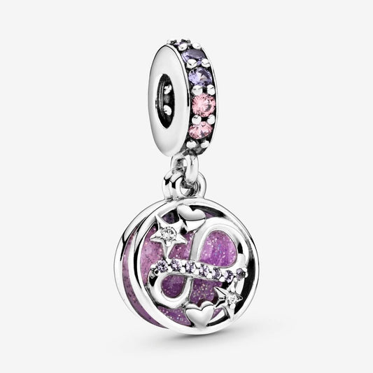 Charm pendente Infinito con cuori e stelle sfavillante - 798829C01 - Simmi Gioiellerie -Charm