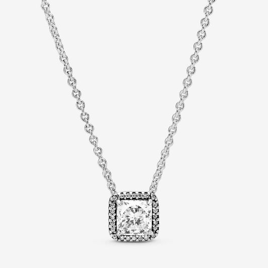 Collana con Punto Luce quadrato scintillante - 396241cz - Simmi Gioiellerie -Collane