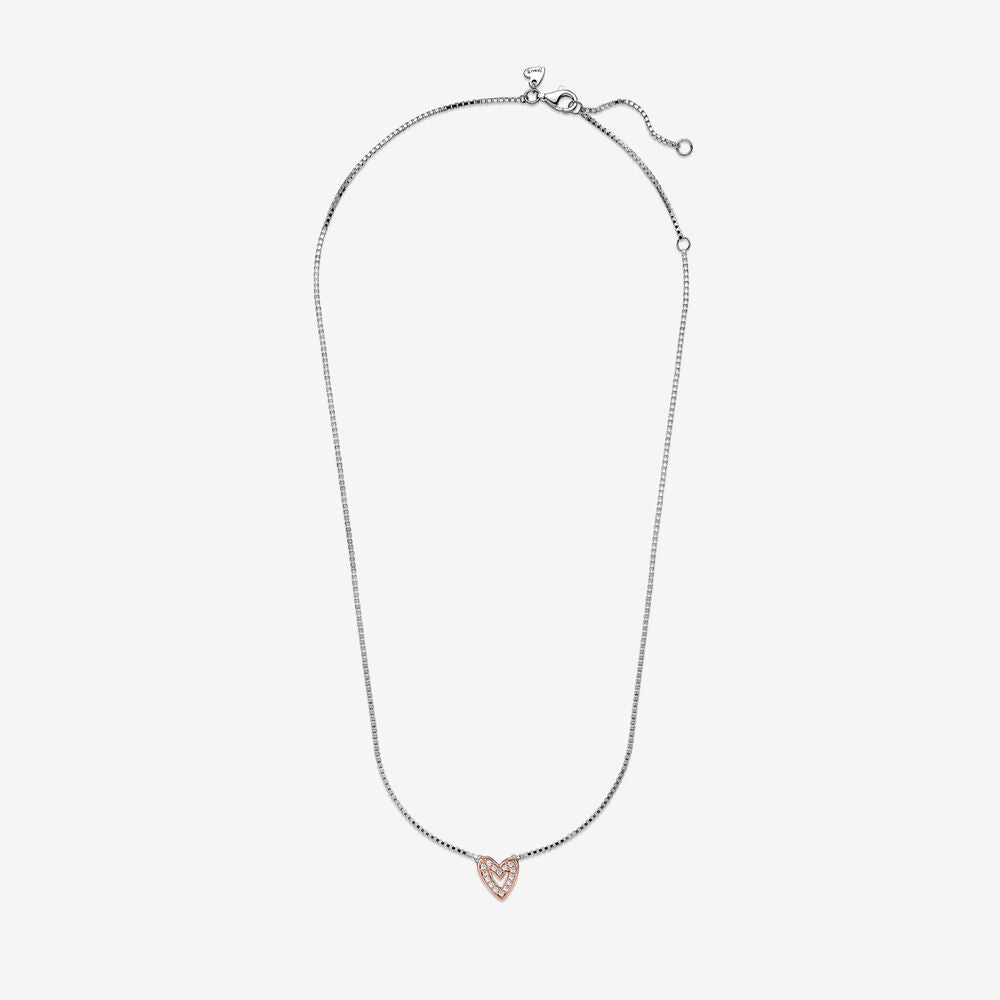 Collana Cuore Asimmetrico - 380089C01 - Simmi Gioiellerie -Collane