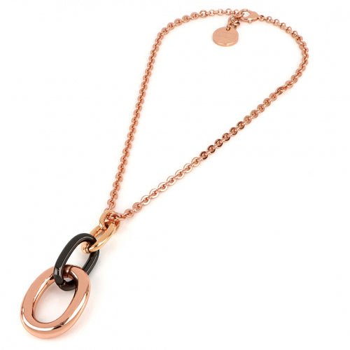 Collana da donna Unoaerre in bronzo rosa e nero - 1842 - Simmi Gioiellerie -Collane