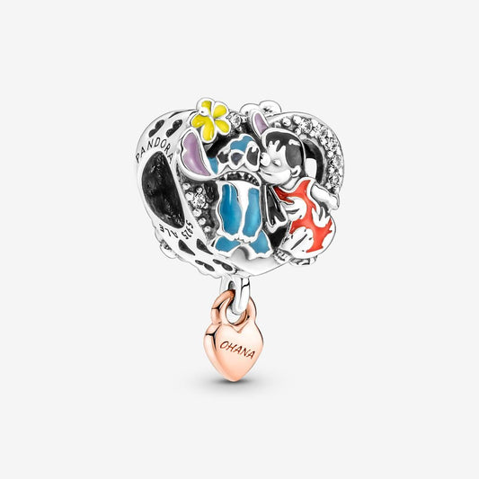 Disney, Charm Lilo & Stitch, Ohana - 781682C01 - Simmi Gioiellerie -Charm